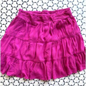 Boden Fuchsia Tiered Skirt Womens Size 8 NWOT Boho Ruffle Hem
